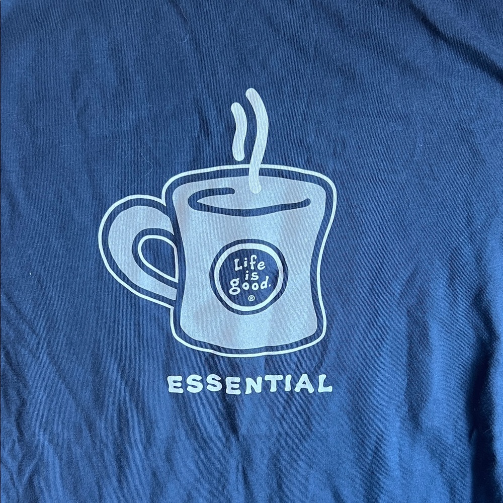 Life Is Good Dark Blue Coffee Graphic Tee - Picture 2 of 4